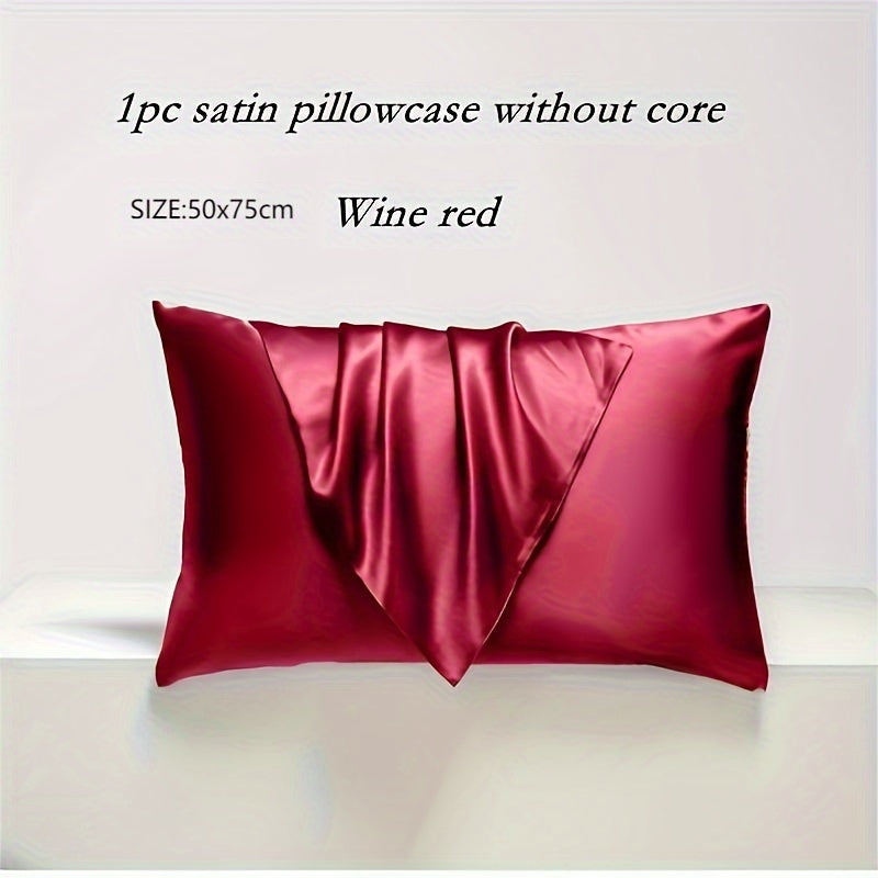 Purchase the luxurious Cool Soft Deluxe Satin pillowcases in black, measuring 50.8x76.2 cm. These pillowcases are designed specifically for hair and skin care. The set includes one Queen Size satin pillowcase with envelope closure, perfect for keeping