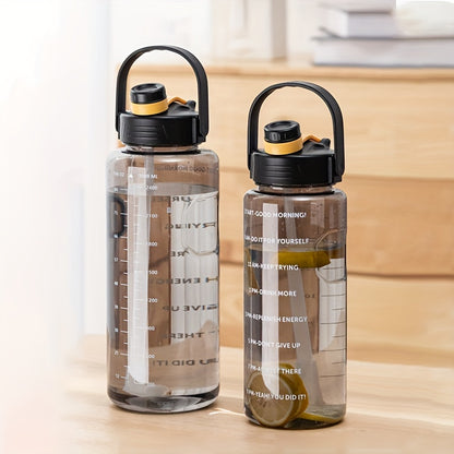 Large clear plastic water bottles for sports and outdoor activities, ideal birthday gifts, available in sizes 50.7oz, 67.6oz, and 101.4oz.