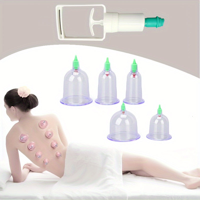 All-in-one Vacuum Cupping Relax Set for Full-Body Massage & Beauty Care with Reusable Suction Cups - Suitable for All Skin Types, Personal Wellness Kit.