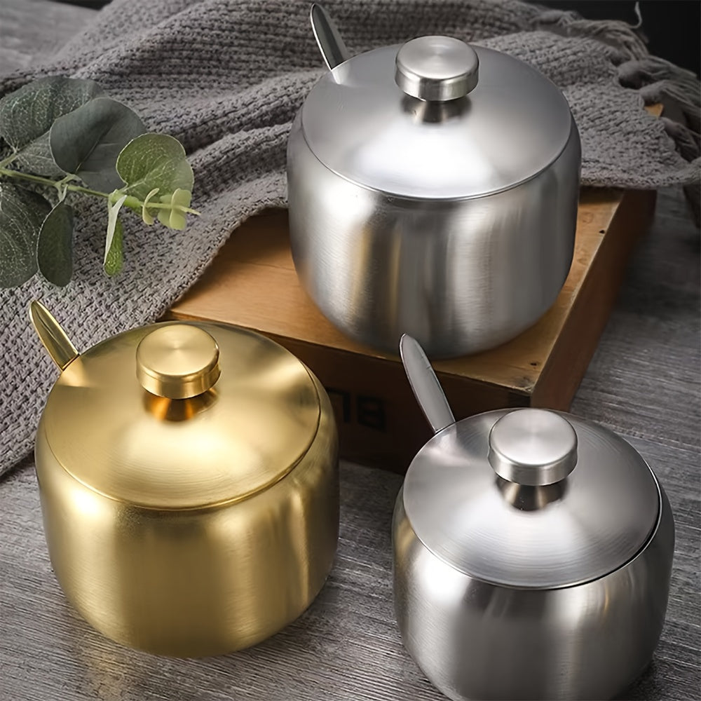 Round Handle Stainless Steel Spice Jar