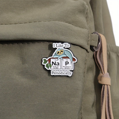 Set of 20 metal brooches featuring chemical elements, made of alloy with painted badges, perfect for those interested in math and science, a unique and exquisite gift.