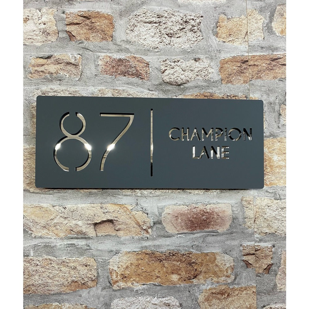 Contemporary Acrylic House Number Sign - Stylish Door Plaque in a Variety of Colors for New Residences