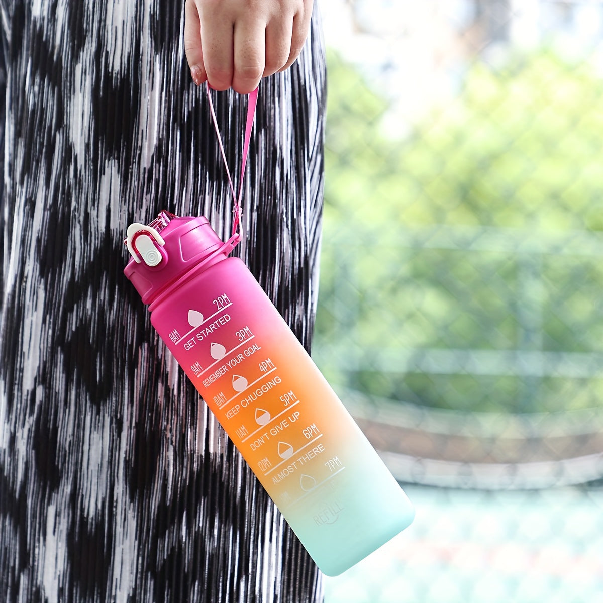 1pc Motivational Water Bottle for outdoor activities and as a birthday gift.