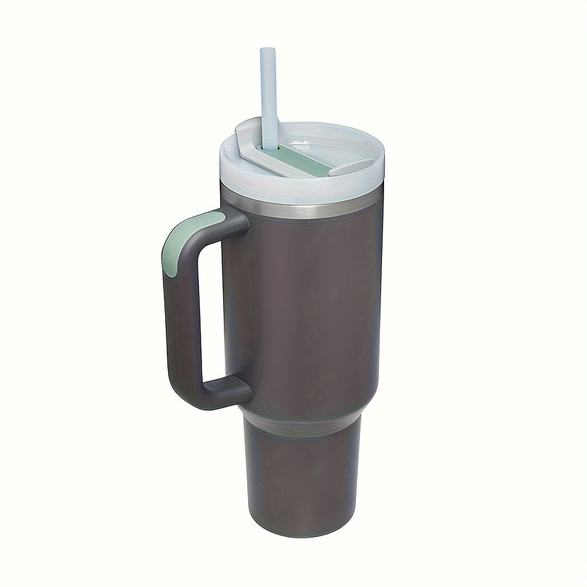 1 ta zanglamas po'latdan yasalgan 40oz tumbler, tutqichi, qopqog'i va solgich bilan, harakatda suyuqlik ichish uchun, yozgi ichimliklar va sayohat uchun mukammal, ko'p maqsadli sovg'a variant.