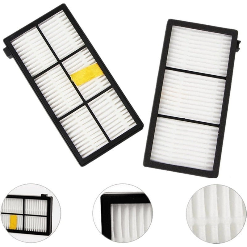 Enhance the air quality in your home with this set of 6 HEPA filters compatible with iRobot 800 & 900 Series Vacuums. These filters are suitable for a range of models including 800, 805, 860, 861, 865, 866, 870, 871, 880, 885, 900, 960, 966, and 980.