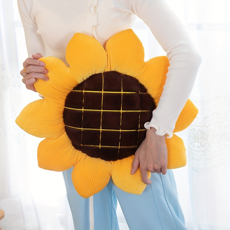 Adorable Sunflower Pillow, Ideal for Decorating Your Home or Gifting This Christmas