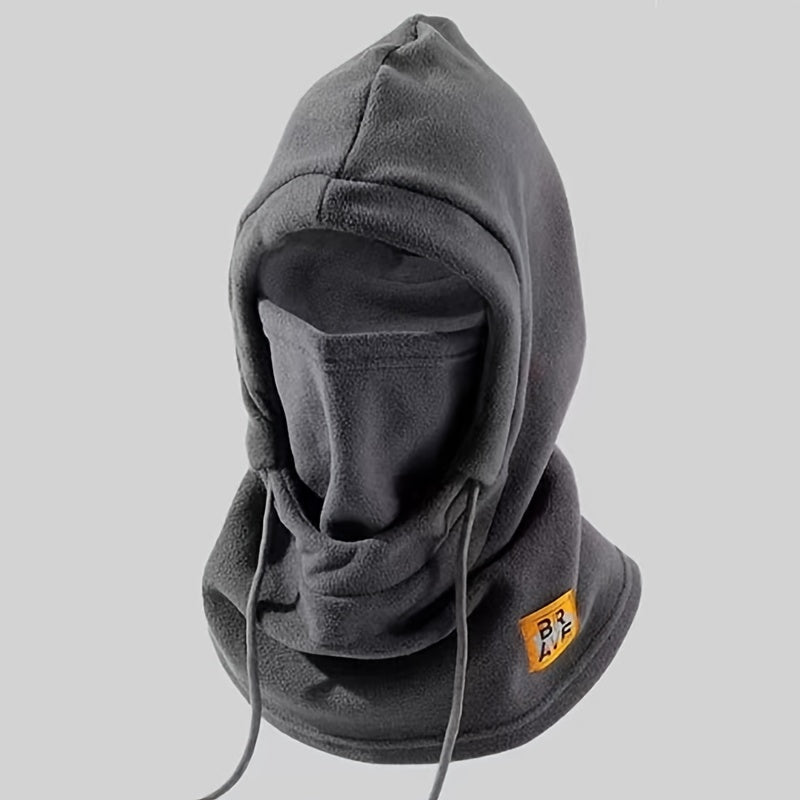 Stay warm and stylish with our Polar Fleece Ski Cap featuring an integrated hood and scarf. This casual knitted face covering is windproof and acts as a warm neck warmer. With elasticity for outdoor activities such as cycling and skiing, this hand