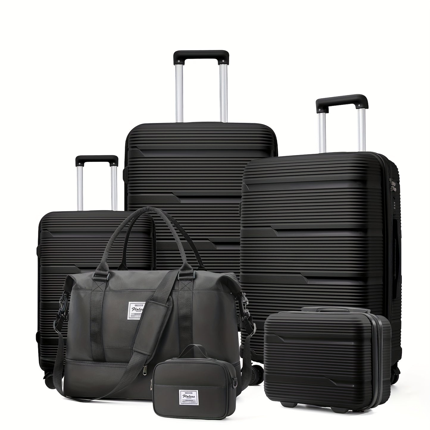 Luggage and travel bags, toiletries and makeup bags, password lock suitcase available in 1 piece or 6 pieces.