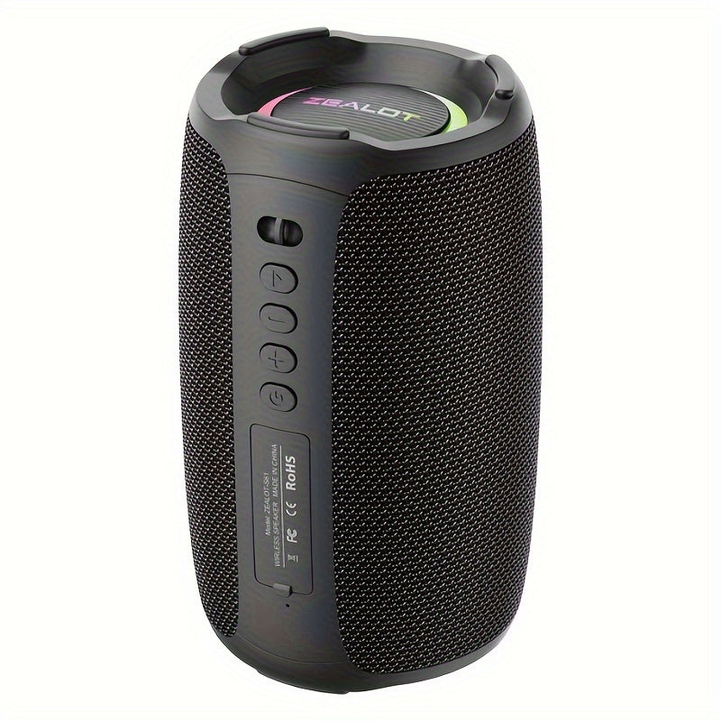 ZEALOT 20W Wireless Speaker with 3600mAh battery, Hi-Res Audio, Bass Boost, Tabletop Stereo Sound, USB Connectivity, Button Control, 7.2 Surround, for Smartphones/Tablets/Computers (No