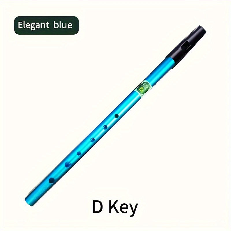 Beginner-friendly Irish whistle in C/D key, aluminum alloy, perfect for starting players. Happy Ramadan with this flute instrument.