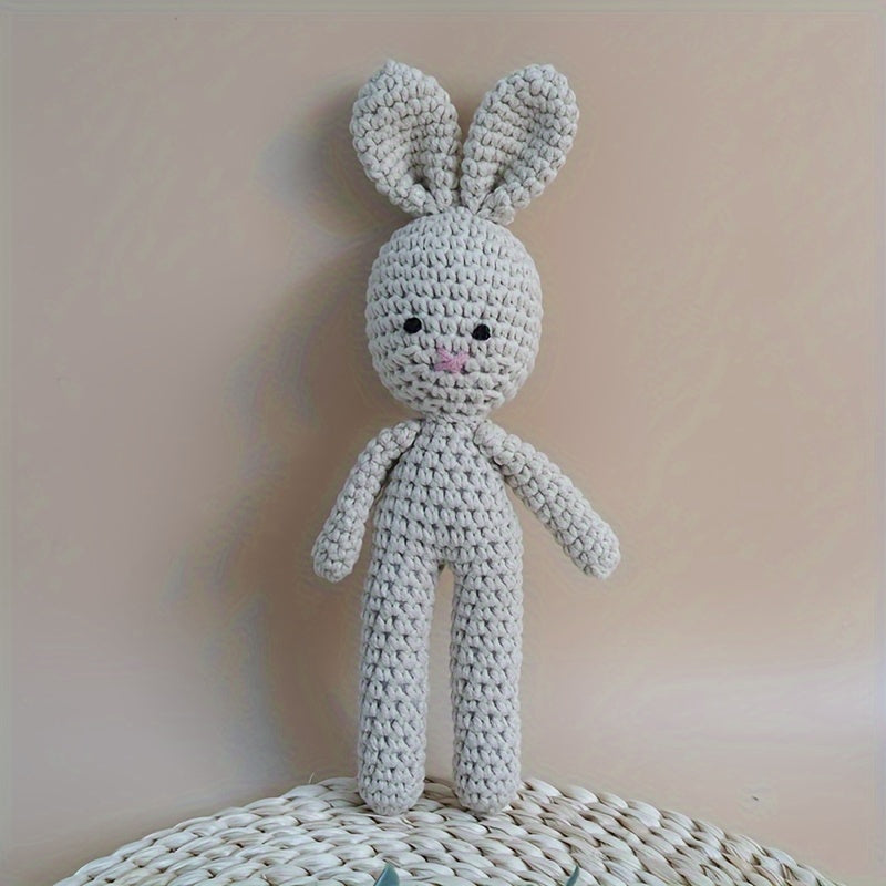 Handmade Crochet Baby Bunny Plush Toy: Ideal Present for Babies and Young Children