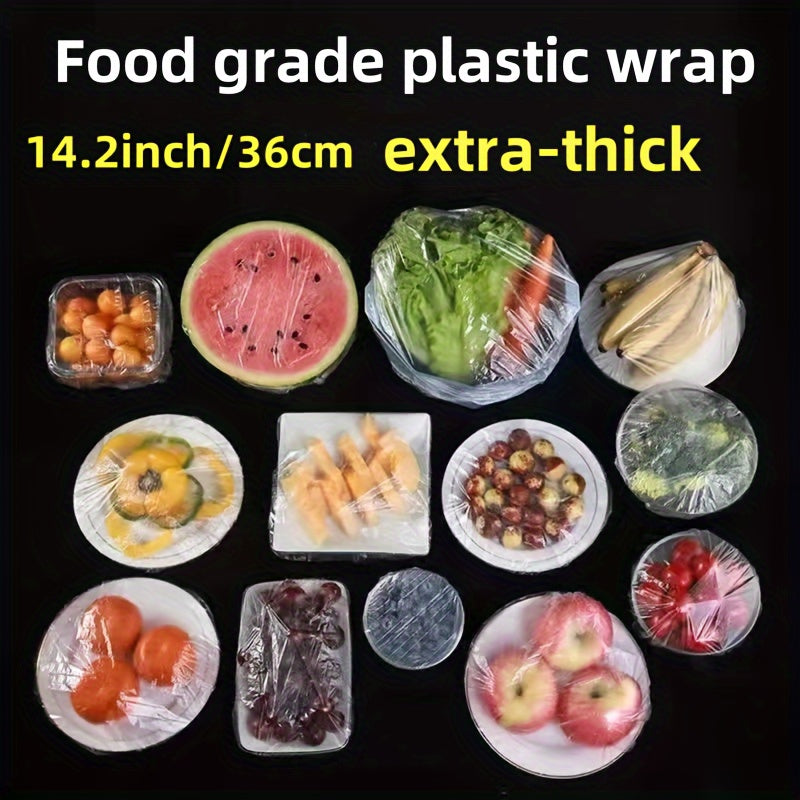 Value Pack Color Disposable Food Cover Plastic Wrap in 100, 300, and 500 Pieces - Food-Grade PE Fresh-Keeping Film Bag for Storage in Kitchen Disposable Bowl Cover