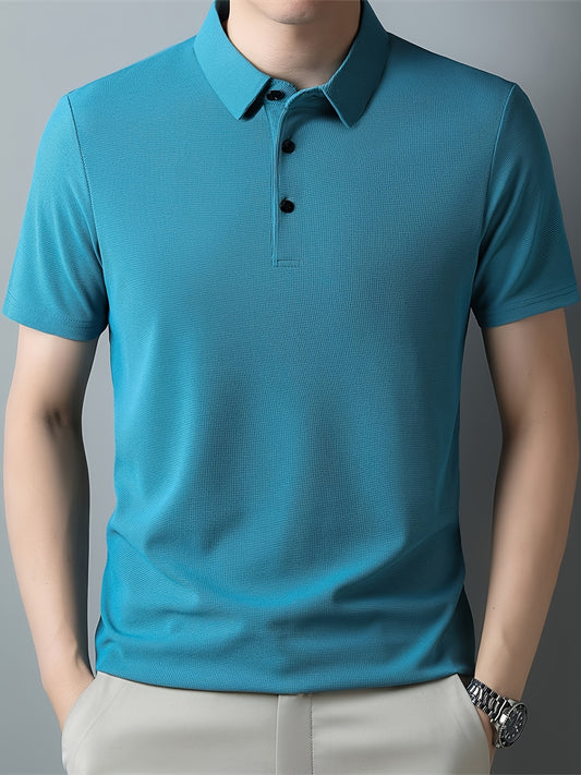 Men's Short Sleeve Henley Shirt for Summer Golf and Outdoor Activities, Casual and Comfortable Sports Top