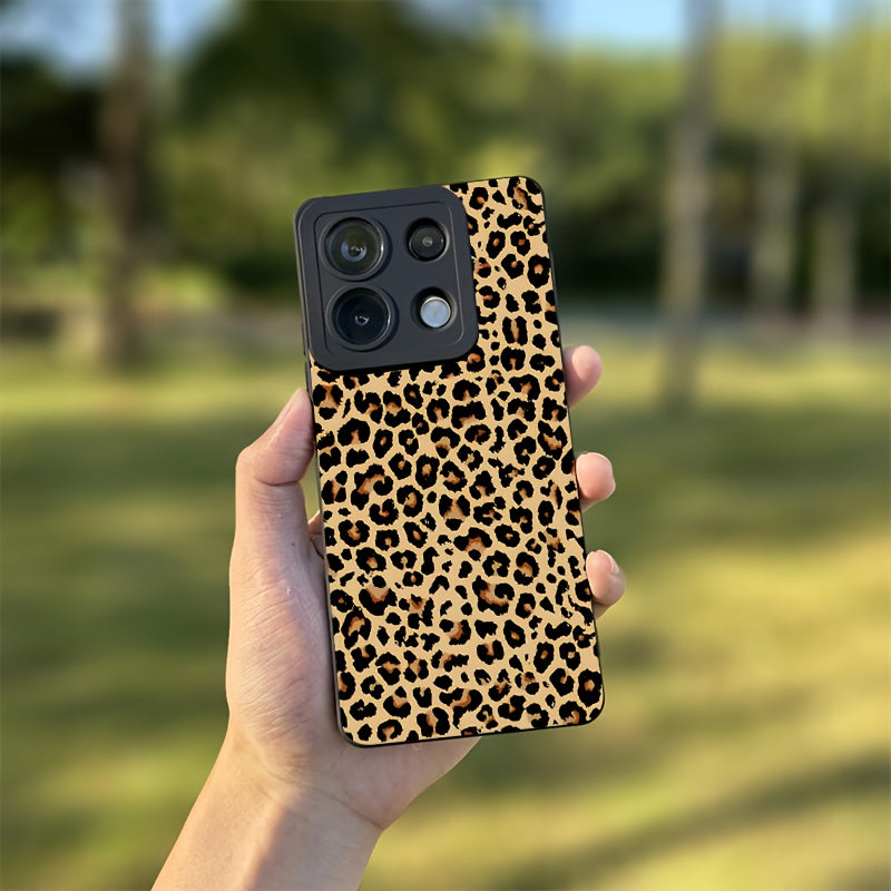 Leopard Print Phone Case for Various Smartphone Models - Soft and Thickened, Anti-fall.