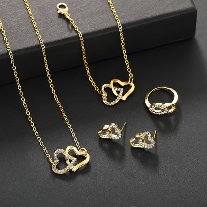 5-piece Women's Heart Jewelry Set