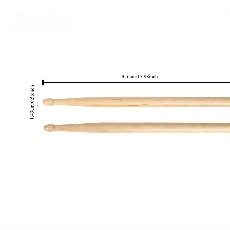 20 pieces of maple drumsticks, including 10 pairs of 5A and 7A practice drumsticks for jazz.