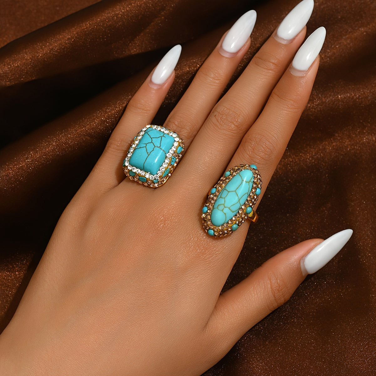 Vintage-inspired Boho-Chic Turquoise Statement Ring brings luxury and style to your daily wardrobe and special occasions. A perfect gift for Thanksgiving.