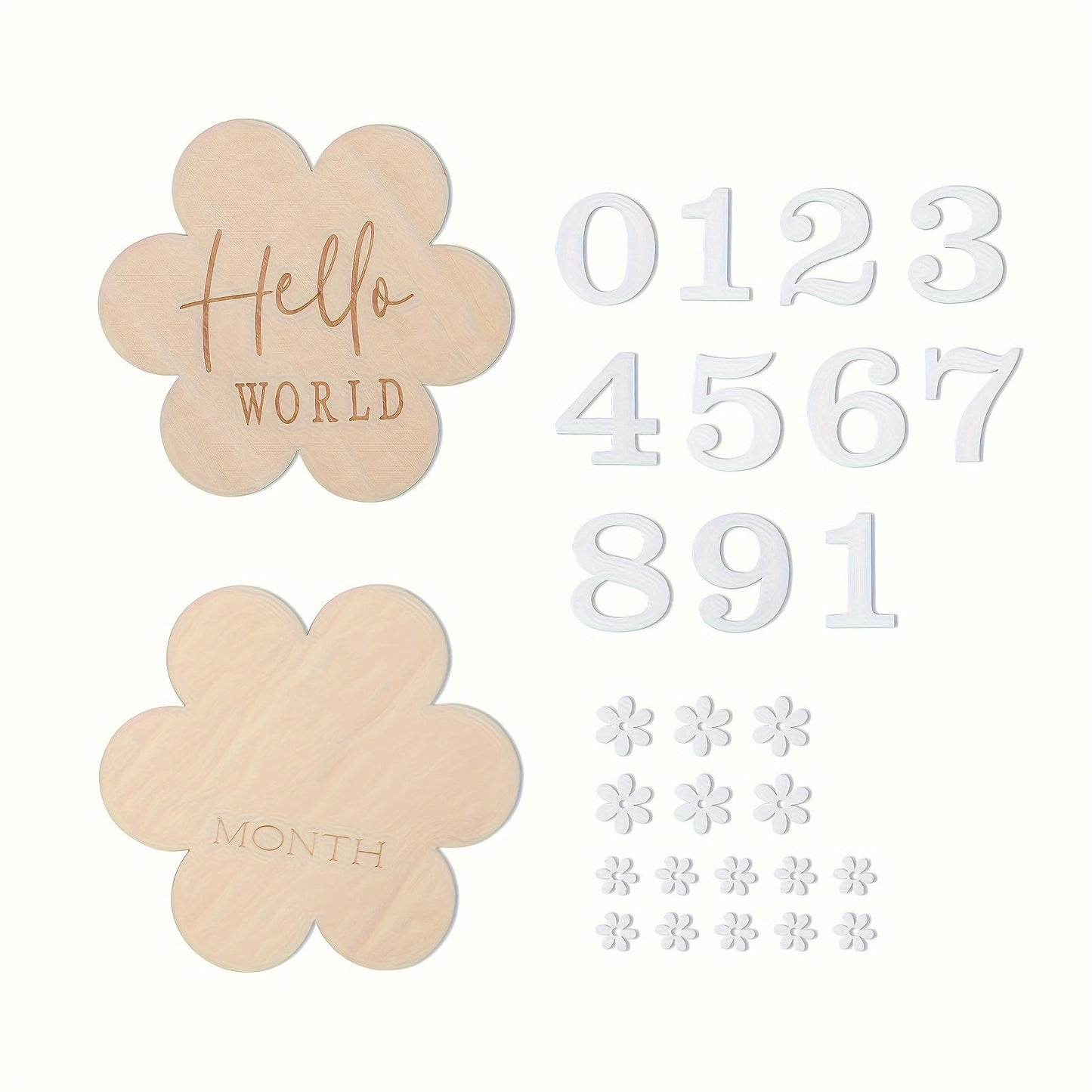 Milestone Flower Birth Plaque, Memorial Birth Plaque, Bath Gift, Birthday Photo Props for 's Birthday