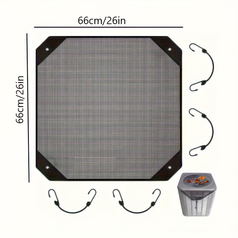 Защитите свой наружный кондиционер с помощью защитного кожуха от листьев — прочный сетчатый экран предотвращает попадание мусора, круглогодичная защита, не требуется электричество, надежное крепление для легкой установки