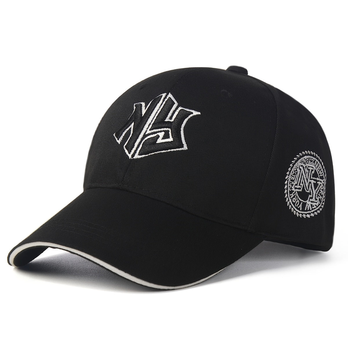 Unisex Hip Hop Trucker Cap with woven Schiffy fabric, stretch fit, embroidered letters, suitable for sports.