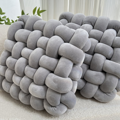 Soft knot throw pillow, ideal for home decoration in living rooms, bedrooms, and offices.