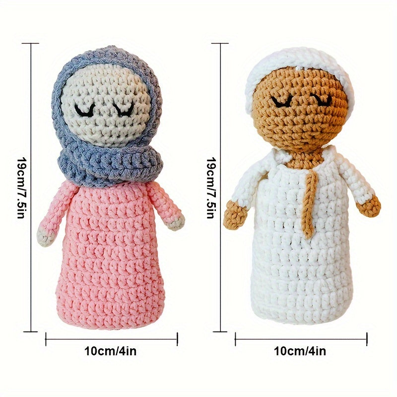 Handmade Muslim Dolls for Children - Unique Gifts for Baptisms Made with 100% Pure Handmade Knitting