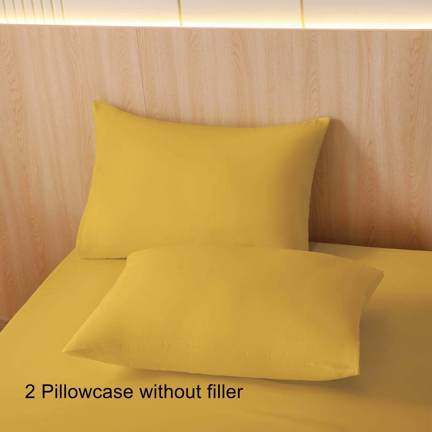 Two pieces of solid color pillowcases made of 90GSM polyester, a must-have for home use. These pillowcases are skin-friendly, comfortable, and have a moderate thickness. They are machine washable and feature a new 2024 style, perfect for all seasons.