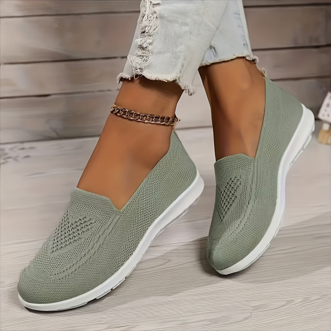 Women's slip-on sneakers are lightweight and breathable with PVC sole and fabric lining. Perfect for all seasons, available in multiple colors.