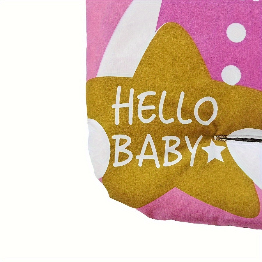 Introducing the "Hello Baby" Polar Bear Design Universal Baby Stroller Cushion Pad with Head Support. This soft polyester infant car seat liner features warm cotton padding, perfect for high chairs and strollers. Specifically designed for children aged