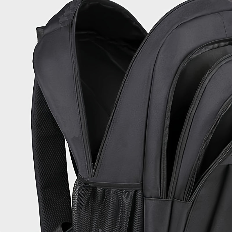 Nylon backpack with tassel detail for teens and adults, ideal for daily commute. Adjustable straps, polyester lined, and zipper closure. Suitable for ages 15+.