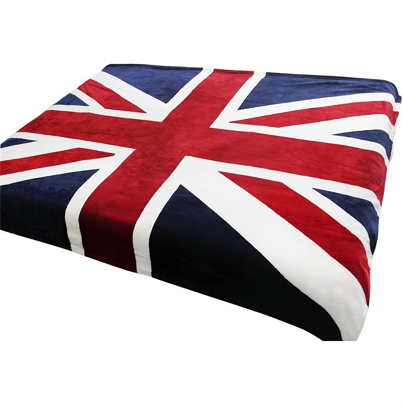 British Flag Bed Blanket made of super soft material - Stay cozy and warm with this plush fleece throw, perfect for couch, sofa, car, or travel - Easy to clean in the washing machine - Measures 59x79 inches.