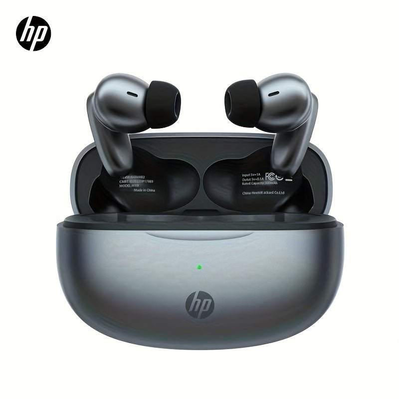 HP Wireless Earbuds with Deep Bass Sound, Lightweight BT Earphones with Mic for Calling, Premium Sound Connection, Charging Case.