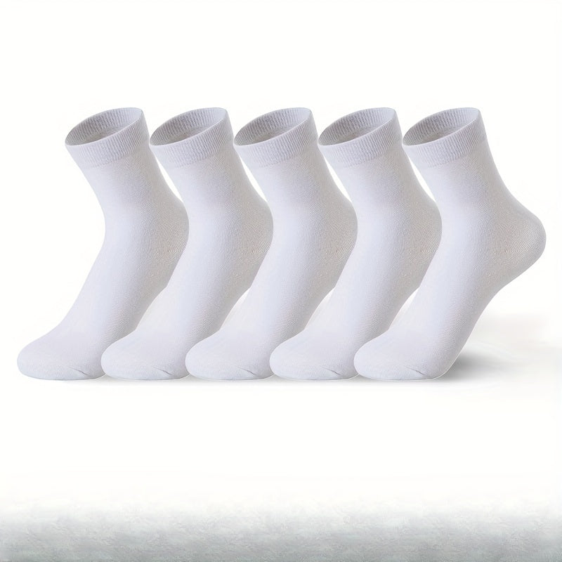 5 pairs of men's low cut socks, soft and breathable for all seasons.