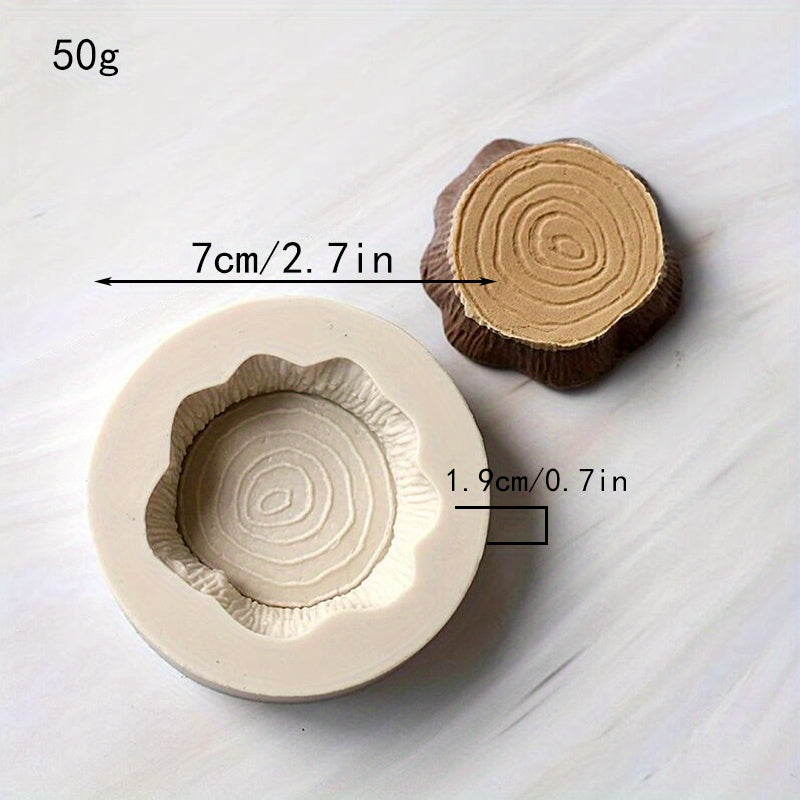 Forest-Themed Silicone Baking Mold featuring Realistic Tree Stump & Bark Designs - Perfect for Cake Decorating, Lead-Free Fondant and Clay Crafting. Ideal for creating unique cake designs with this Silicone Cake Mold.