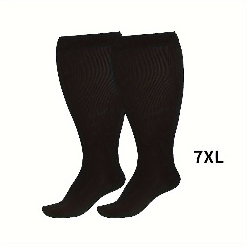 1 Pair of XL Compression Socks for Men and Women with Wide Calf, Knee Length 20-30 mmHg, Breathable and Circulation in various sizes.