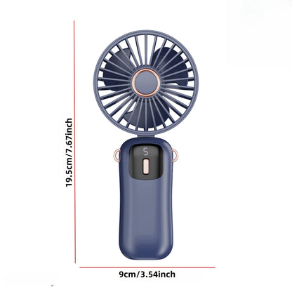 [1 Piece Portable Folding Mini Fan] Stay cool wherever you go with the JKUOO Portable Folding Mini Fan. This USB rechargeable fan features an LED display, quiet operation, and durable plastic construction. With button control and a lithium battery, it's