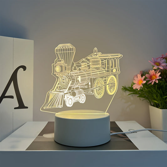 Celebrate Eid Al-Adha in style with this 3D Train Night Light. Perfect for decorating your study, bedroom, or gaming room, this LED warm light plug-in version makes a great birthday or Christmas gift.