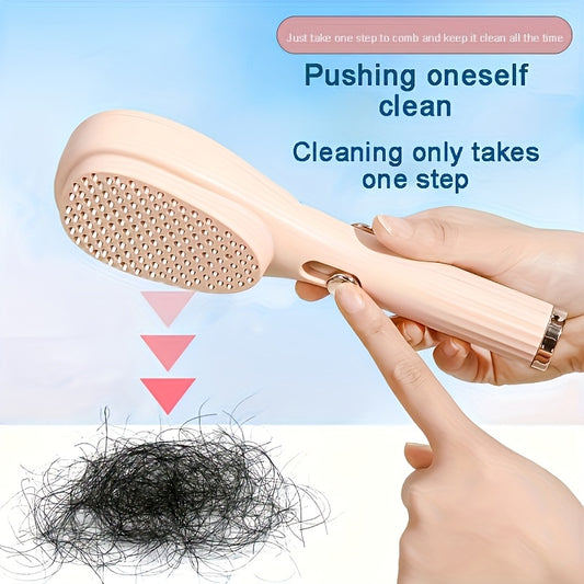 1 Stretchable Massage Comb - Portable Fluffy Hairstyling Tool for All Seasons, Enhances Curly Hair, Unscented Plastic, Ideal for Normal Hair Types, Hair Care Essentials | Stylish Hair