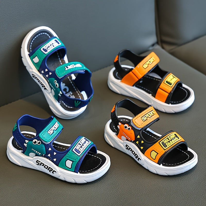 PEYOUR Summer Sandals 2024 for Kids - Stylish Soft Sole Beach Footwear with Breathable Hook-and-loop Closure, Colorful Patterns, and Comfortable Straps