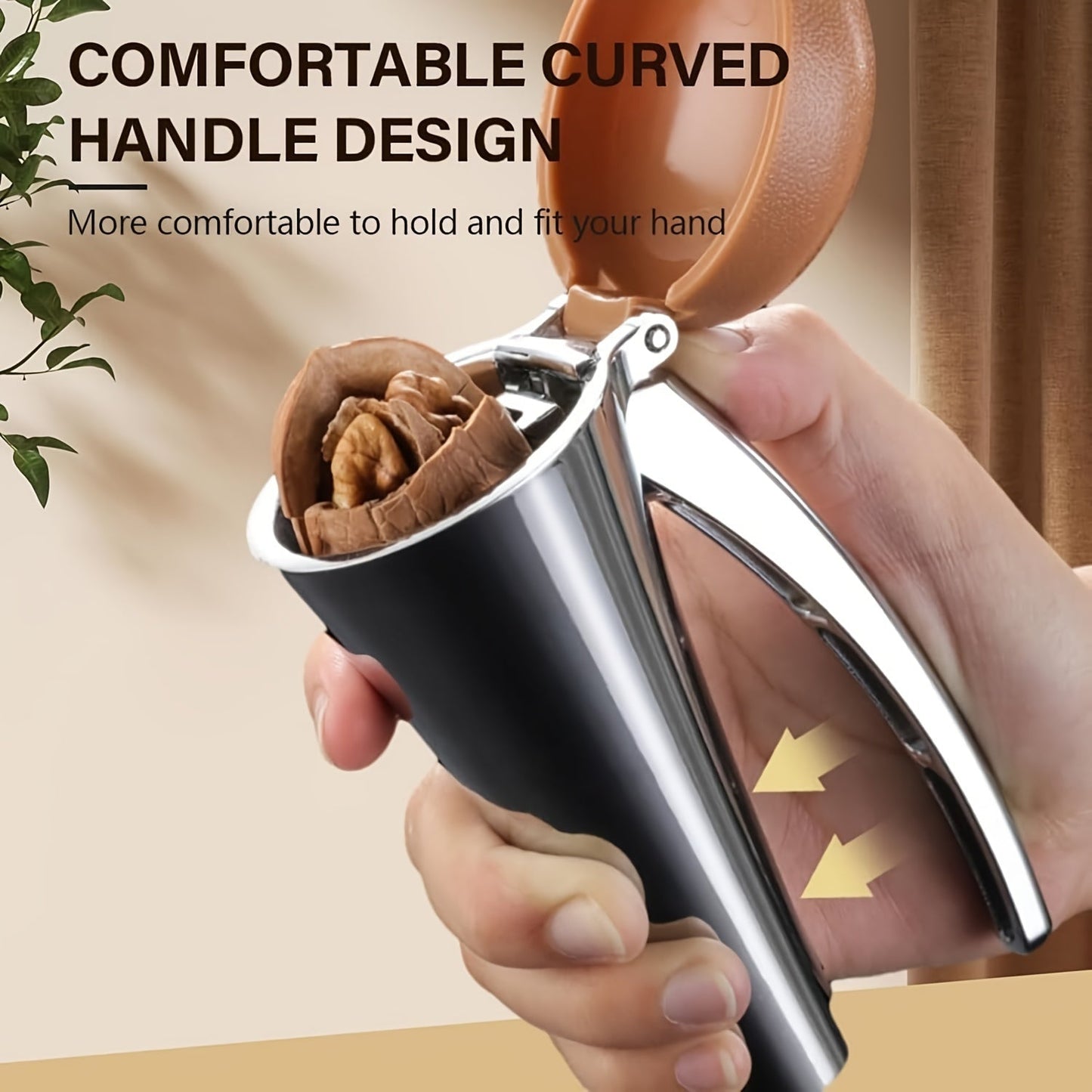 Sturdy Nutcracker Tool designed for Easy Handling, Ideal for Cracking Walnuts and Pecans - Reliable Kitchen Utensil for both Home and Restaurant Purposes