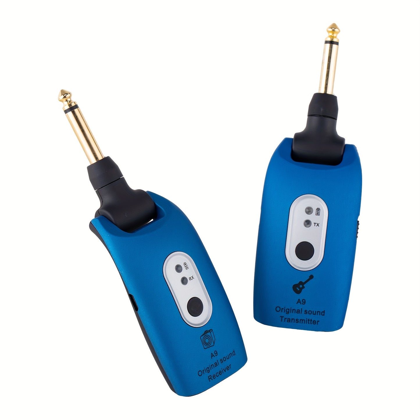 2.4GHz Wireless Guitar System for Various Instruments. Rechargeable Audio Transmitter Receiver.