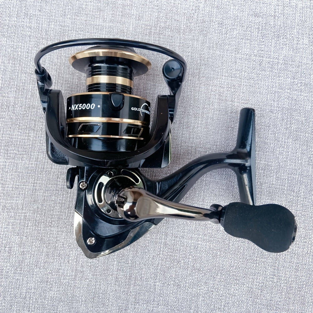 1pc metal spinning fishing reel with 14 ball bearings, for long casting and freshwater fishing.