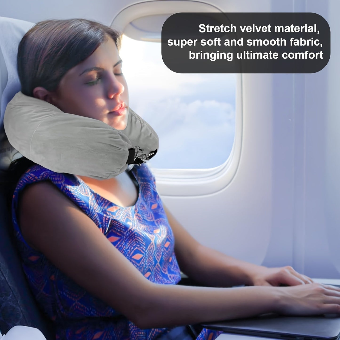 The Stretch Velvet Travel Neck Pillow is designed for ultimate comfort and portability, whether you're on a plane, in the office, or relaxing at home. Made with soft and lightweight materials, this neck pillow will provide you with the support you need