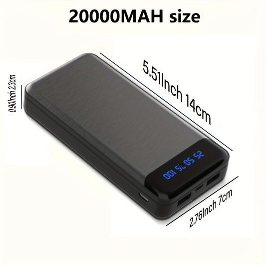 Adeqwat 20000mAh Portable Power Bank with Fast Charging, Universal Compatibility, Compact Design, and High CapacityIdeal for travel and emergencies.