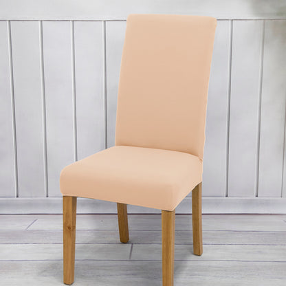 A single milk-colored chair slipcover suitable for all seasons, ideal for dining rooms, hotels, and ceremonies.