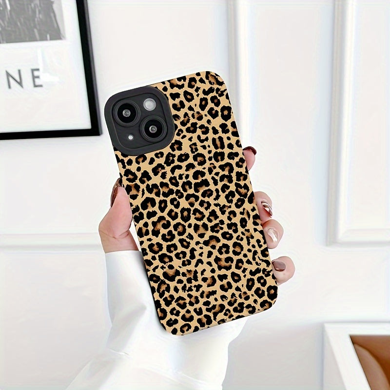 Leopard Print Phone Case for Various Smartphone Models - Soft and Thickened, Anti-fall.