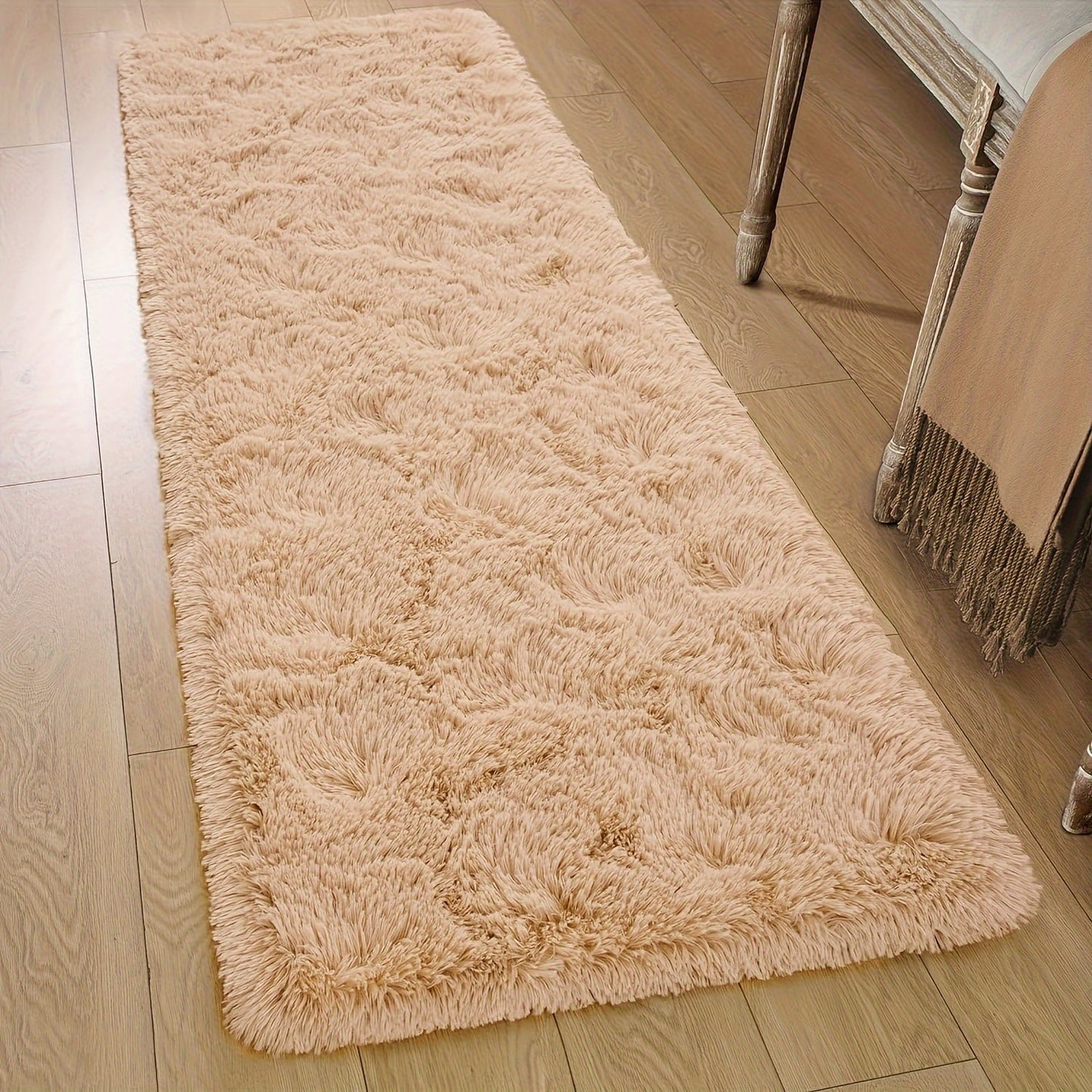 The Soft and Cozy Shaggy Carpet is ideal for the living room, bedroom, and hallway. It comes in a variety of colors and is simple to maintain with dry cleaning. With its rectangular shape, it can be used in multiple areas of the home. Constructed from