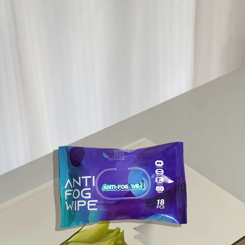 Get a pack of 18 Anti-fog Wipes that are made of Multifunctional Non-woven Single Sheets for easy cleaning of car windows and glasses. These wipes are portable, convenient, and provide a one-wipe solution.