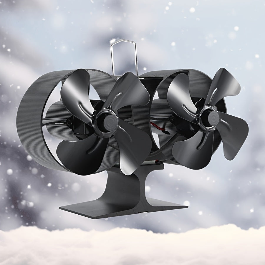 Wood stove fan with 8 blades operates quietly and is heat-powered, perfect for use with wood, gas, pellet, or log burners. Improves air circulation and helps lower energy expenses.