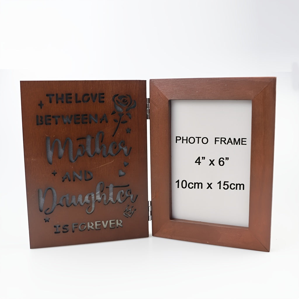 Celebrate the eternal bond between mother and daughter with our Engraved Wooden Photo Frame featuring LED Light. This 4x6 picture frame is perfect for gifting on Mother's Day, birthdays, or to a new mom. Ideal for women ages 18 and above.